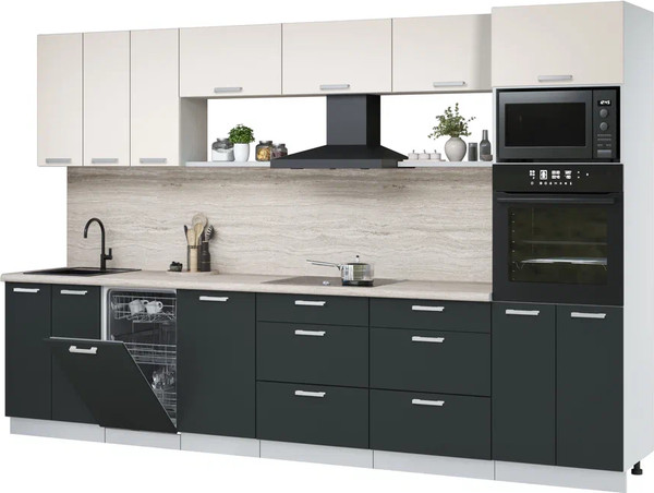 Кухонный гарнитур Интерлиния Мила Лайт 3.3-ПМ3  - фото