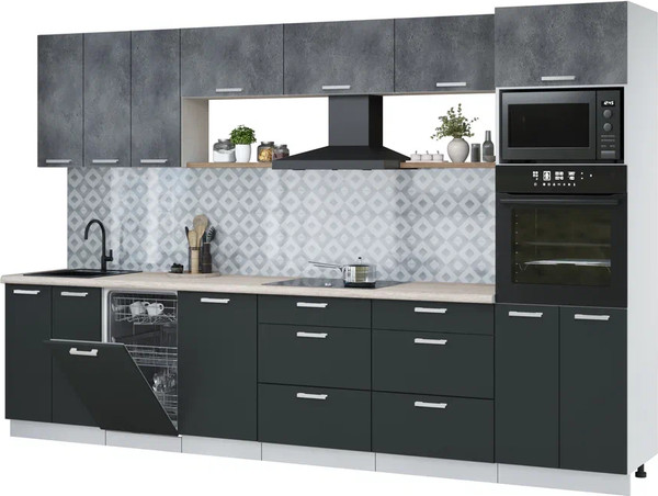 Кухонный гарнитур Интерлиния Мила Лайт 3.3-ПМ3  - фото