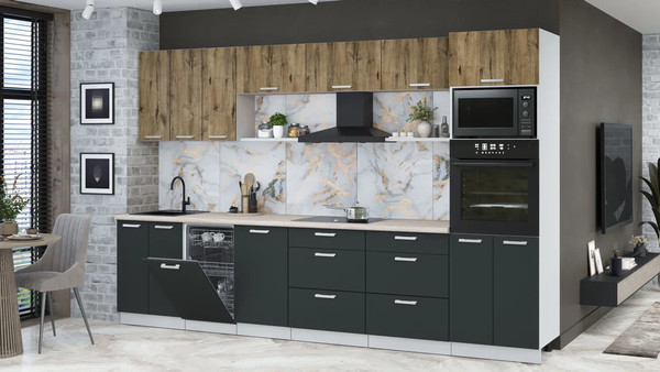 Кухонный гарнитур Интерлиния Мила Лайт 3.3-ПМ3 