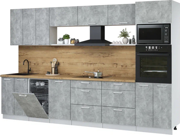 Кухонный гарнитур Интерлиния Мила Лайт 3.3-ПМ3  - фото