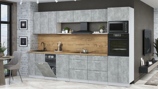 Кухонный гарнитур Интерлиния Мила Лайт 3.3-ПМ3 