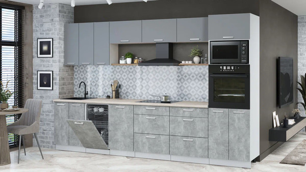 Кухонный гарнитур Интерлиния Мила Лайт 3.3-ПМ3 