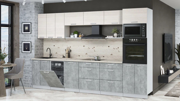 Кухонный гарнитур Интерлиния Мила Лайт 3.3-ПМ3 