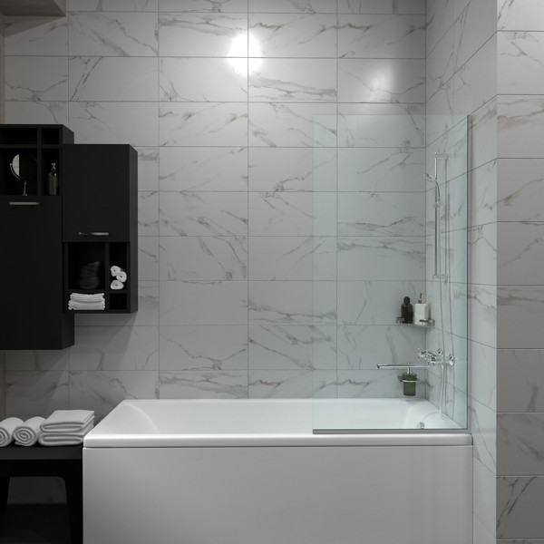 Стеклянная шторка для ванны Saniteco SNT-28 Chrome - фото