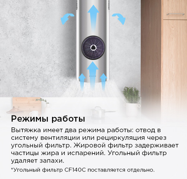 Вытяжка коробчатая Maunfeld Drum Wall 35