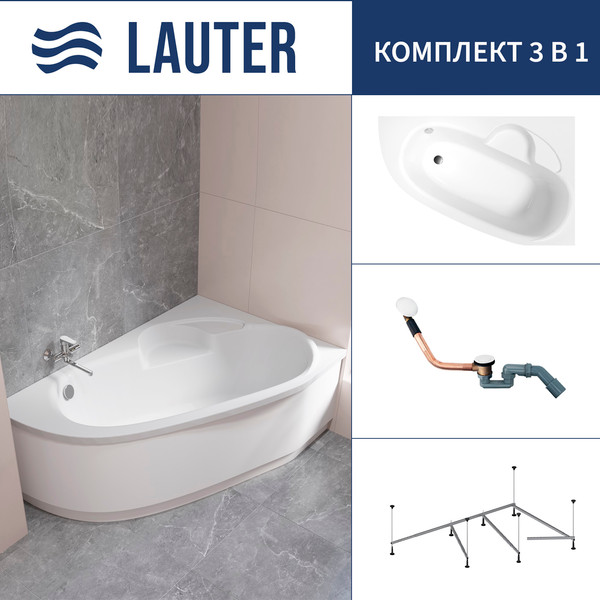 Ванна акриловая Lauter Valencia 170x110 / 2102170R - фото