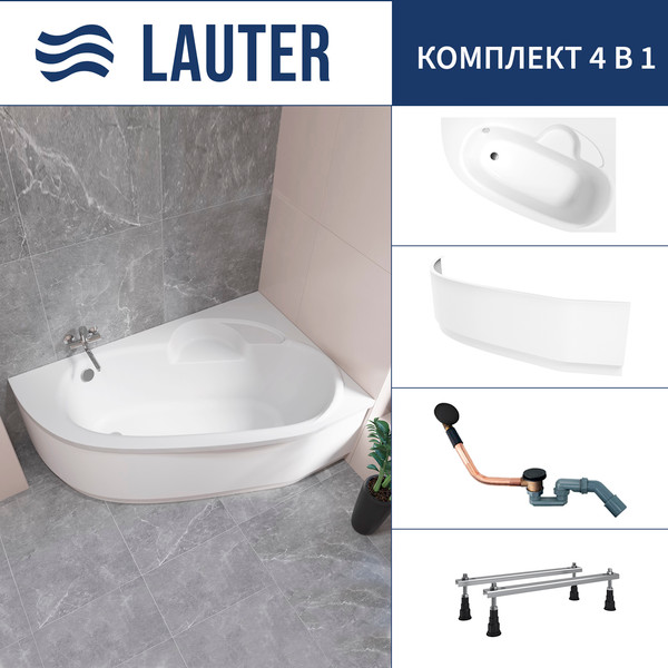 Ванна акриловая Lauter Valencia 170x110 / 2102170R - фото