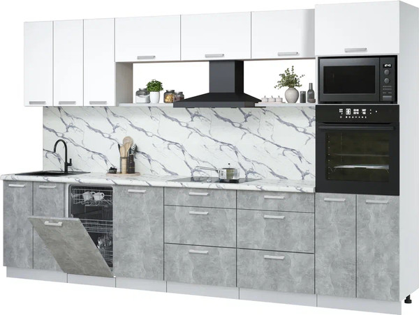 Кухонный гарнитур Интерлиния Мила Лайт 3.3-ПМ3 - фото