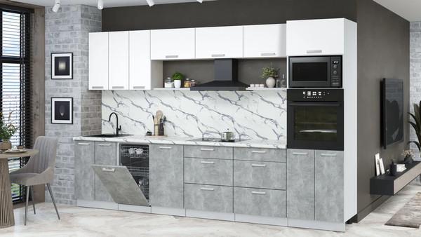 Кухонный гарнитур Интерлиния Мила Лайт 3.3-ПМ3