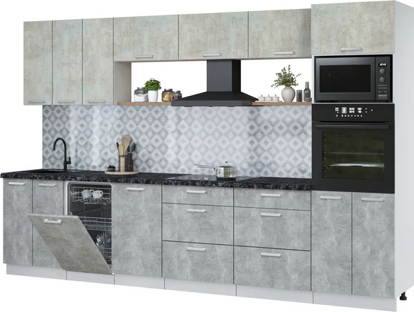 Кухонный гарнитур Интерлиния Мила Лайт 3.3-ПМ3 - фото