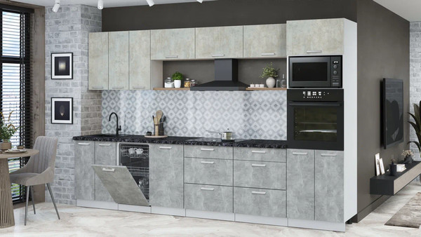 Кухонный гарнитур Интерлиния Мила Лайт 3.3-ПМ3