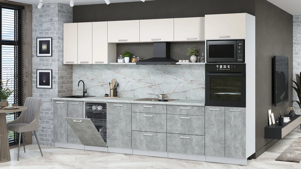 Кухонный гарнитур Интерлиния Мила Лайт 3.3-ПМ3