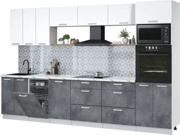 Кухонный гарнитур Интерлиния Мила Лайт 3.3-ПМ3 - фото