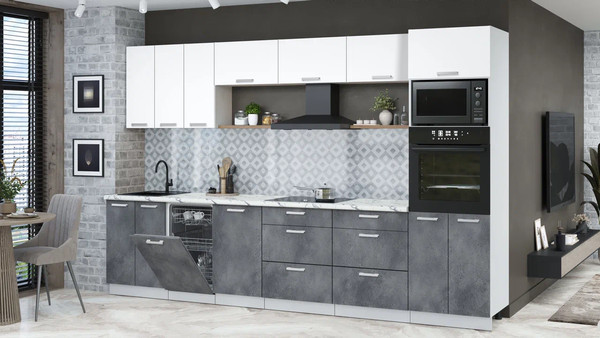 Кухонный гарнитур Интерлиния Мила Лайт 3.3-ПМ3