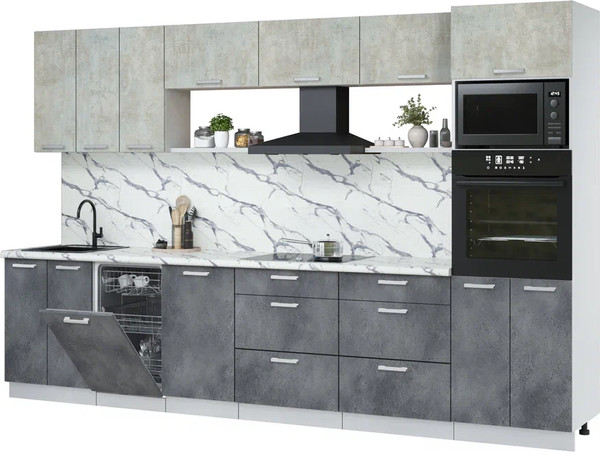 Кухонный гарнитур Интерлиния Мила Лайт 3.3-ПМ3 - фото