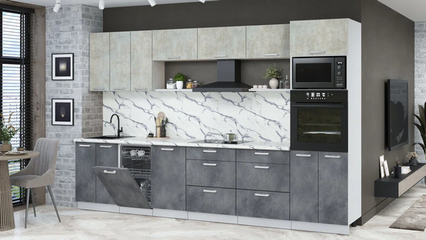 Кухонный гарнитур Интерлиния Мила Лайт 3.3-ПМ3