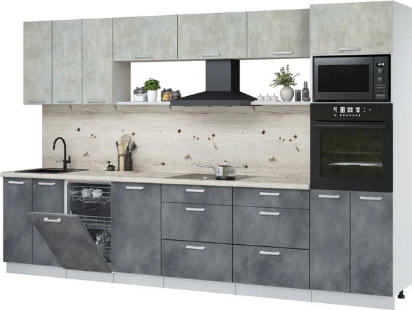 Кухонный гарнитур Интерлиния Мила Лайт 3.3-ПМ3 - фото