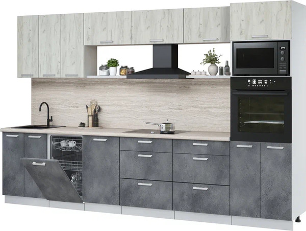 Кухонный гарнитур Интерлиния Мила Лайт 3.3-ПМ3 - фото