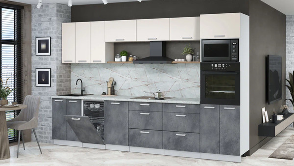 Кухонный гарнитур Интерлиния Мила Лайт 3.3-ПМ3