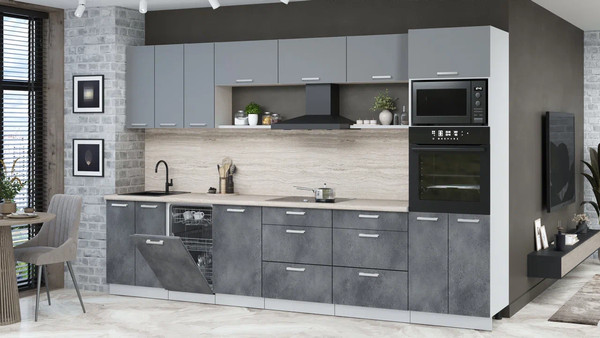 Кухонный гарнитур Интерлиния Мила Лайт 3.3-ПМ3