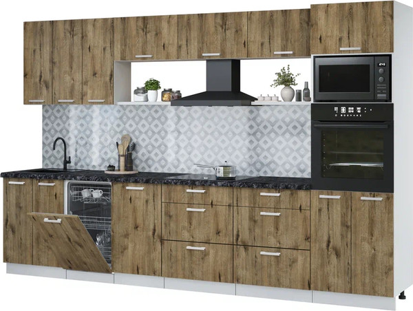 Кухонный гарнитур Интерлиния Мила Лайт 3.3-ПМ3  - фото