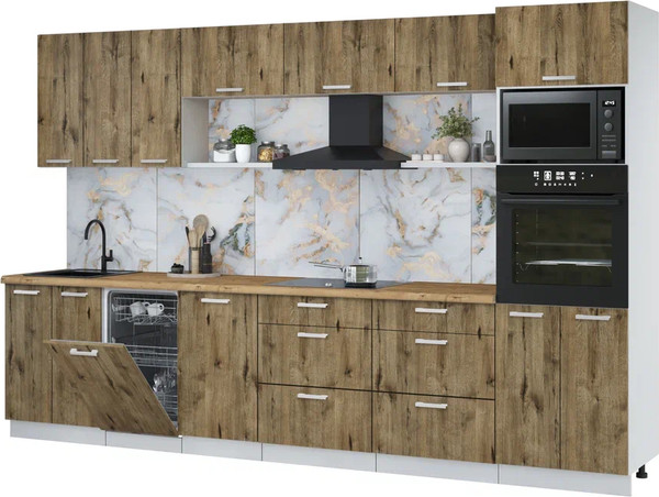 Кухонный гарнитур Интерлиния Мила Лайт 3.3-ПМ3 - фото