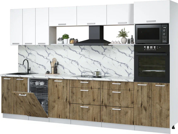 Кухонный гарнитур Интерлиния Мила Лайт 3.3-ПМ3 - фото