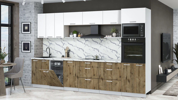 Кухонный гарнитур Интерлиния Мила Лайт 3.3-ПМ3