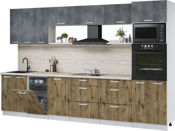 Кухонный гарнитур Интерлиния Мила Лайт 3.3-ПМ3 - фото