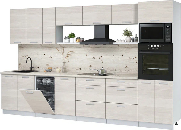 Кухонный гарнитур Интерлиния Мила Лайт 3.5-ПМ3  - фото