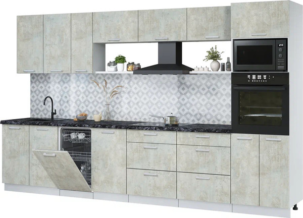 Кухонный гарнитур Интерлиния Мила Лайт 3.5-ПМ3 - фото