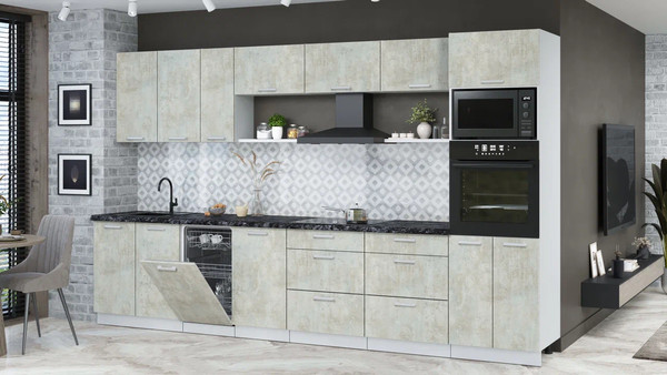 Кухонный гарнитур Интерлиния Мила Лайт 3.5-ПМ3