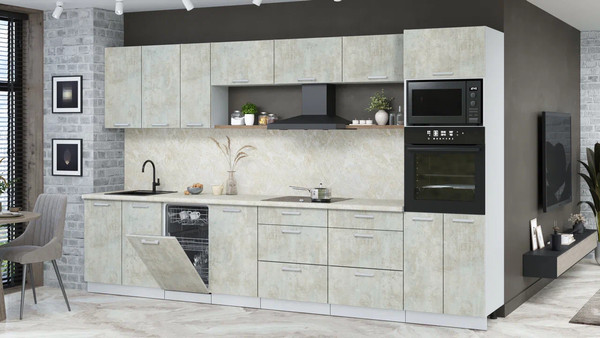 Кухонный гарнитур Интерлиния Мила Лайт 3.5-ПМ3