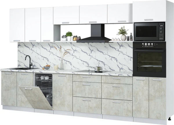 Кухонный гарнитур Интерлиния Мила Лайт 3.5-ПМ3 - фото