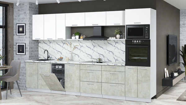 Кухонный гарнитур Интерлиния Мила Лайт 3.5-ПМ3