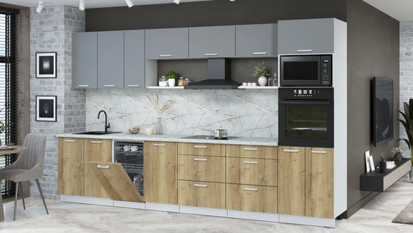 Кухонный гарнитур Интерлиния Мила Лайт 3.5-ПМ3 