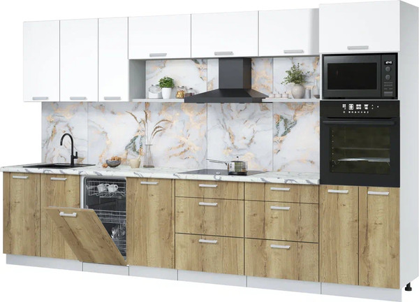 Кухонный гарнитур Интерлиния Мила Лайт 3.5-ПМ3  - фото