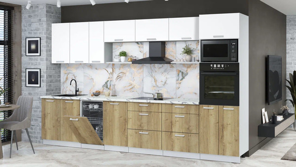 Кухонный гарнитур Интерлиния Мила Лайт 3.5-ПМ3 