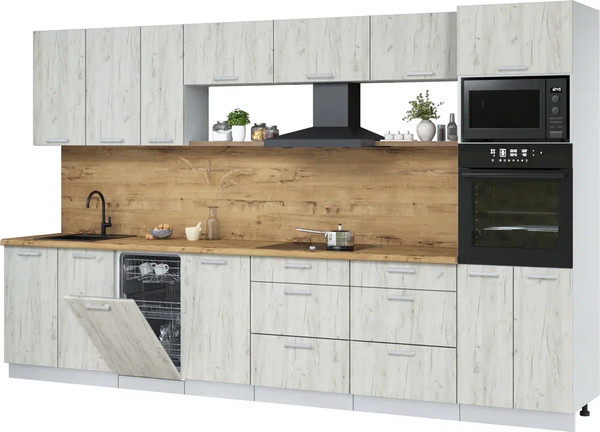 Кухонный гарнитур Интерлиния Мила Лайт 3.5-ПМ3  - фото