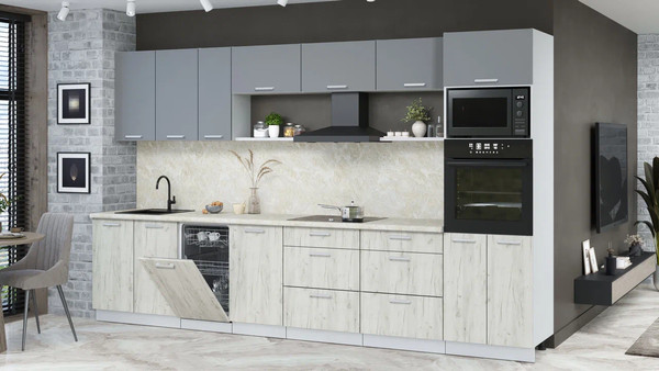 Кухонный гарнитур Интерлиния Мила Лайт 3.5-ПМ3