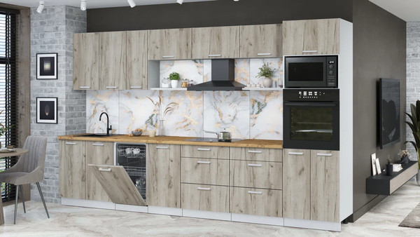 Кухонный гарнитур Интерлиния Мила Лайт 3.5-ПМ3 