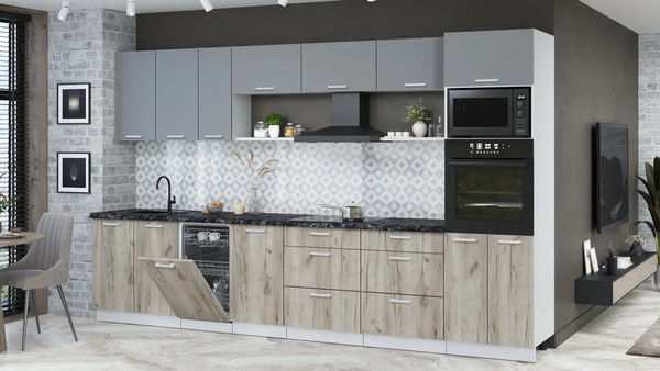 Кухонный гарнитур Интерлиния Мила Лайт 3.5-ПМ3 