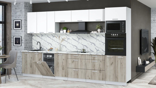 Кухонный гарнитур Интерлиния Мила Лайт 3.5-ПМ3 