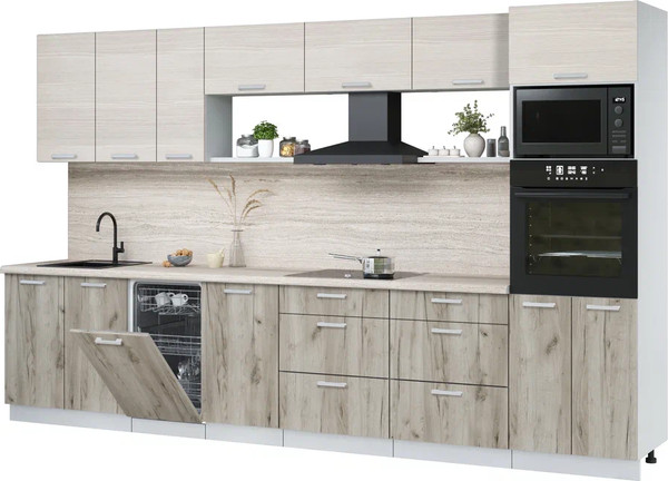 Кухонный гарнитур Интерлиния Мила Лайт 3.5-ПМ3  - фото