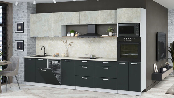 Кухонный гарнитур Интерлиния Мила Лайт 3.5-ПМ3 