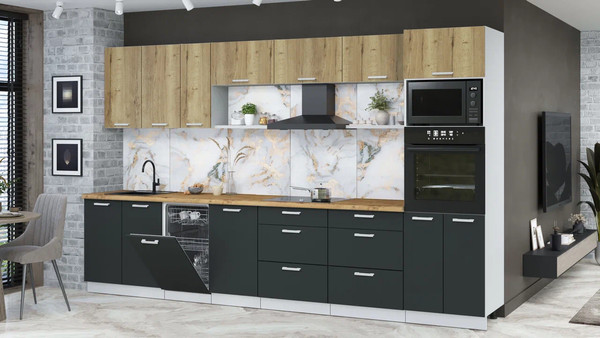 Кухонный гарнитур Интерлиния Мила Лайт 3.5-ПМ3 