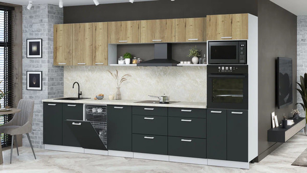 Кухонный гарнитур Интерлиния Мила Лайт 3.5-ПМ3 