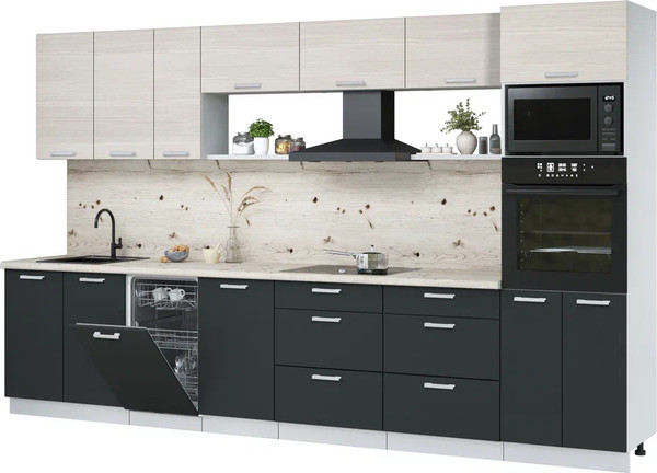 Кухонный гарнитур Интерлиния Мила Лайт 3.5-ПМ3  - фото