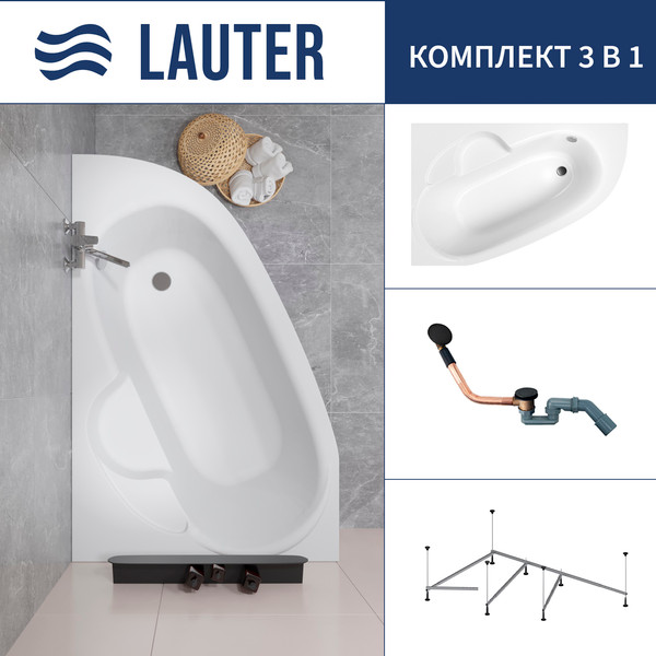 Ванна акриловая Lauter Valencia 170x110 / 2102170L - фото