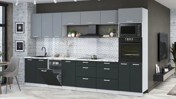 Кухонный гарнитур Интерлиния Мила Лайт 3.5-ПМ3 